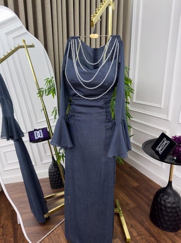 فستانك الاصفر و الرمادي للعيد