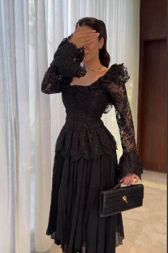 فستان اسود دانتيل