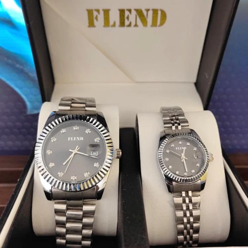 طقم ساعة رجالي نسائي ماركة FLEND من متجر جوهره