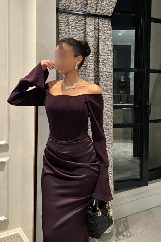 فستان ليلكي غامق