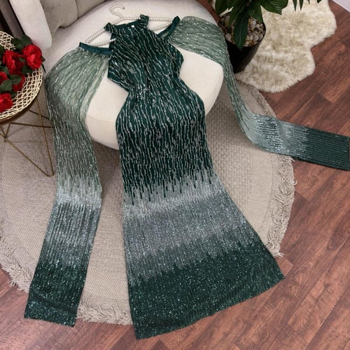 فستان سهره تل مطرزه بخرز MN