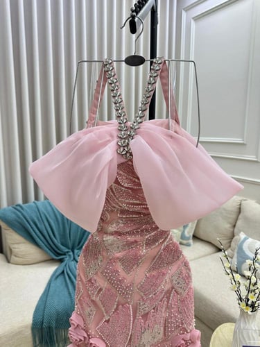 فستان سهره اللون وردي من متجر جوهره QU