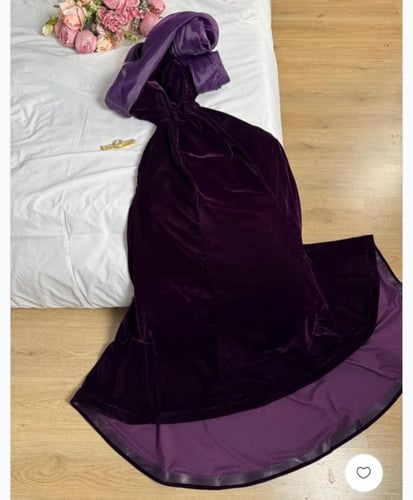 فستان مخمل ليلكي من متجر جوهره