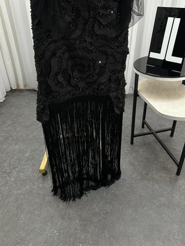 فستان سهره اللون اسود باربي كلفه سهره هدب من متجر...