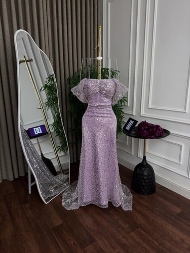 فستان سهره اللون موف كردانه بطانه باربي من متجر جو...