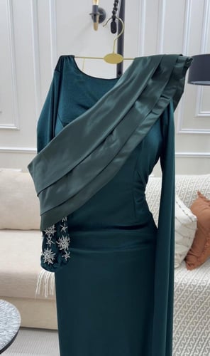 فستان سيلا قطيفه اسود اخضر عنابي كحلي مخمل
