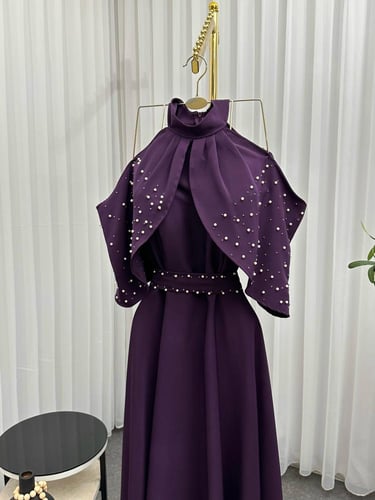 فستان ناعم قصير اللون بنفسج خامه باربي