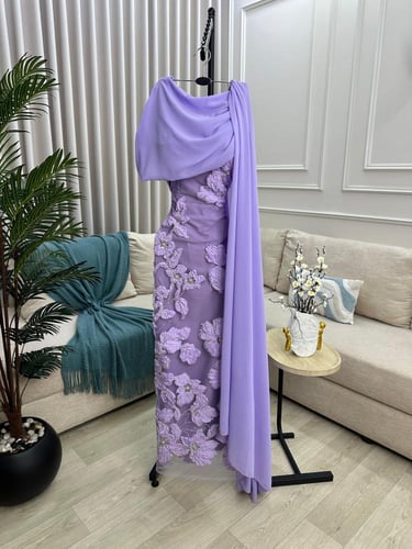 فستان سهره اللون اخضر و ليموني باربي مع ورد من متج...