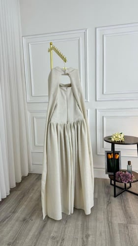 فستان بيج الخامه:لينن اصلي تطريز يدوي كرستال