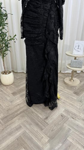 فستان سهره اللون اسود نوع القماش دانتيل من متجر جو...