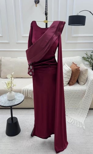 فستان سيلا قطيفه اسود اخضر عنابي كحلي مخمل