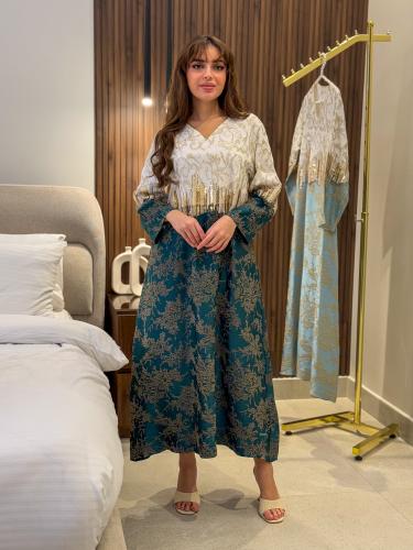 جلابية نسائيه رمضانية بتطريز ترتر