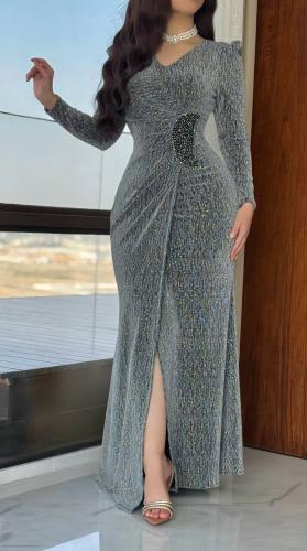 فستان سهرة ثلجي مميز