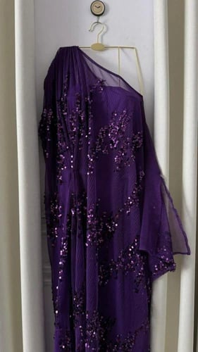 فستان بنفسجي ترتر