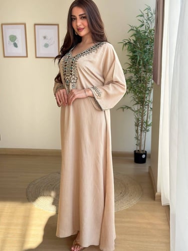 جلابية نسائية للبيت ناعمة وراقية