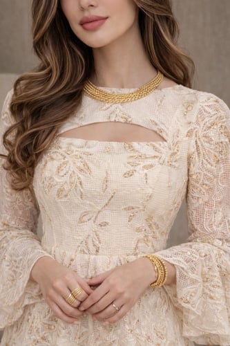 فستان لورين الملكي الأبيض العاجي للخطوبة والسهرات...