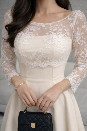 فستان سلو بيج دانتيل ناعم للسهرة والمناسبات