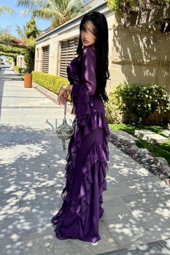 فستان موف غامق جذاب