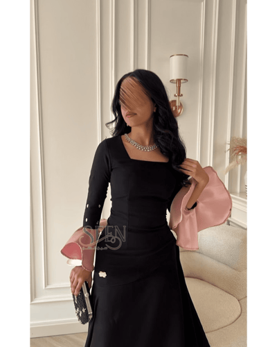 فستان اسود رسمي ساده