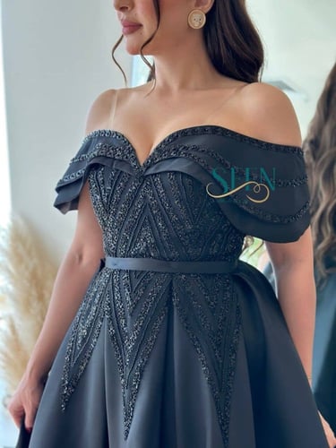 فستان اسود سهرة راقي