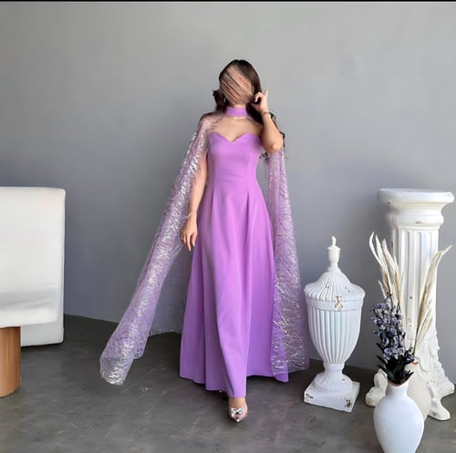 فستان ملكي موف جذاب