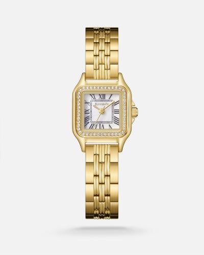 ساعة نسائية شكل كارتير باللون الذهبي