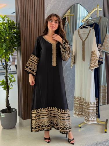 جلابيات اون لاين بتطريز عربي بعدة اللوان