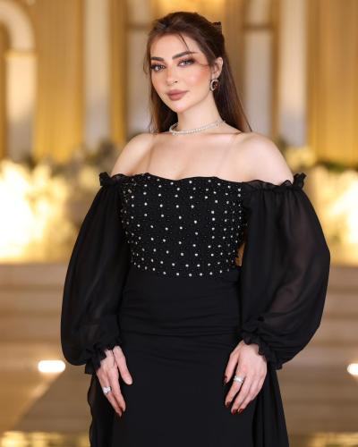 فستان سهرة فخم باللون الاسود