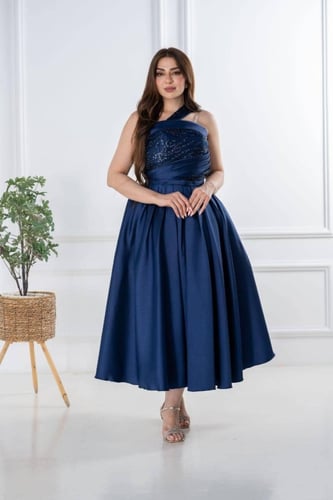 فستان نسائي قصير كحلي