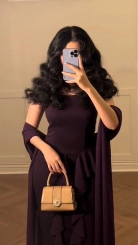 فستان موف غامق جذاب