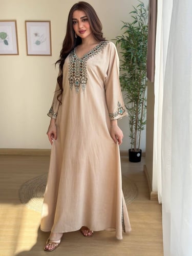 جلابية نسائية للبيت ناعمة وراقية