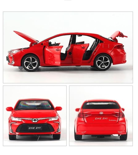 مجسم معدني مصغر بتفاصيل دقيقة لسيارة تويوتا كورولا...