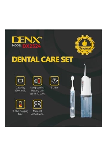 مجموعة خيط تنظيف الأسنان المائي وفرشاة الأسنان