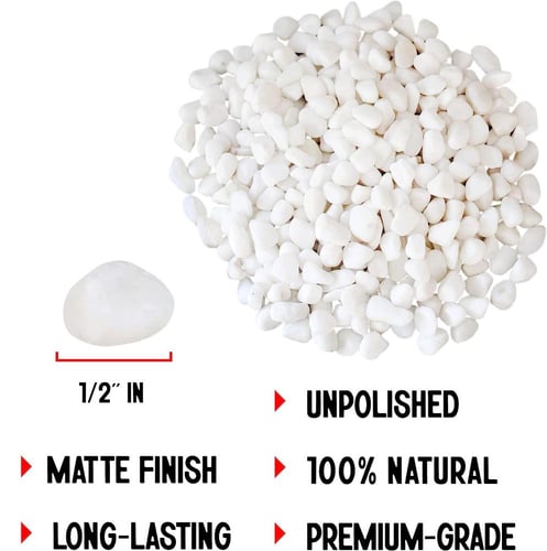 احجار نهرية بيضاء مزخرفة بالكيلو