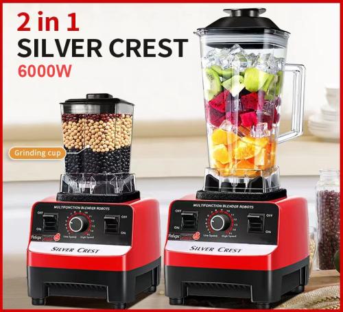 2 في 1 خلاط احترافي شديد التحمل 6000 واط 2 لتر