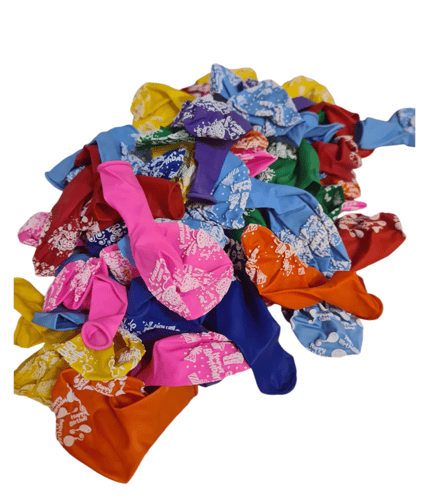 100 قطعة من بالونات عيد الميلاد السعيد، متعددة الأ...