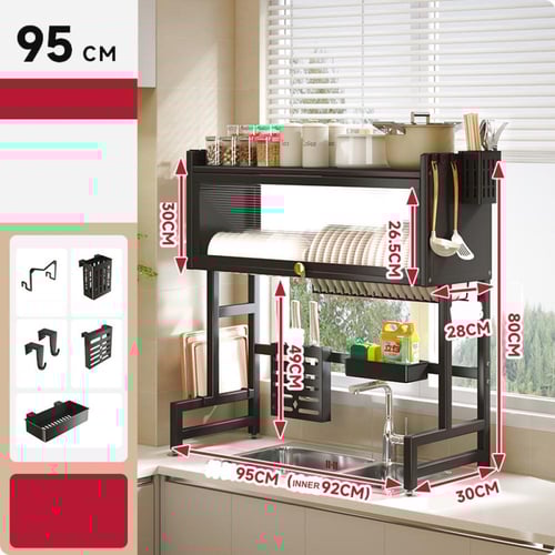 رف تجفيف الأطباق مصنوع من الفولاذ المقاوم للصدأ ور...