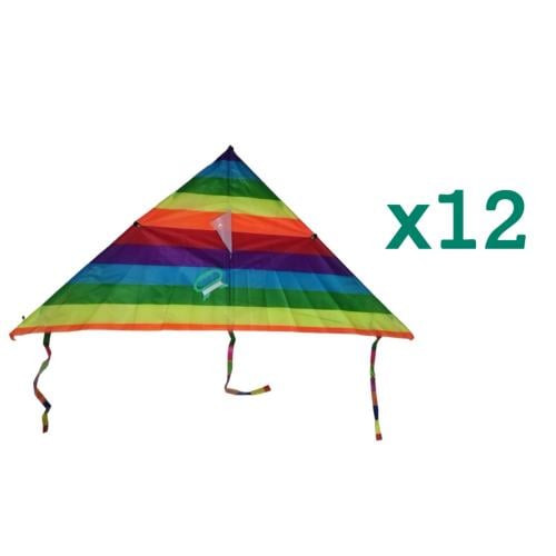 12 قطعة من الطائرات الورقية مع المقابض والخيوط