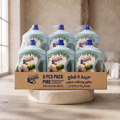 منظف ومطهر معطر برائحة الصنوبر - 6 عبوات x 3 لتر