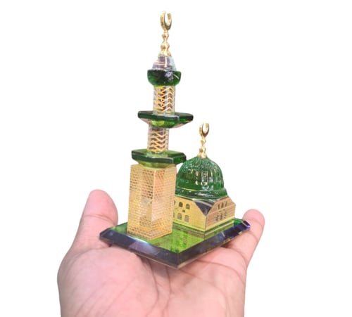مجسم زجاجي للحرم المدينة المنورة ١٣ سم