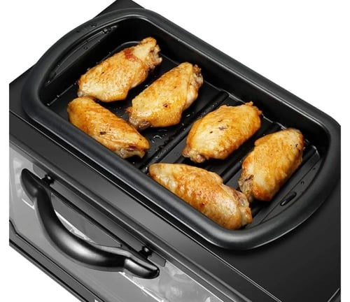 آلة الإفطار 3 في 1 تحتوي على فرن 12 لتر ومقلاة كهر...