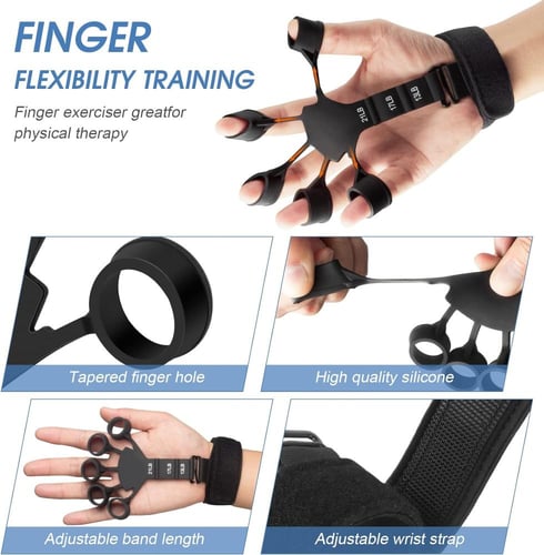 مقوي الاصابع قطعتين بـ 6 مستويات مختلفة