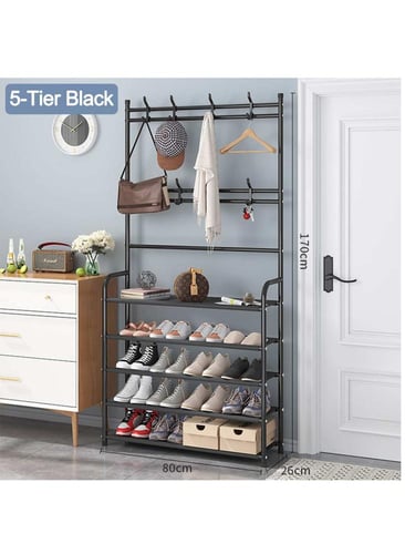 رف تخزين الاحذية و ملابس 5 دور و متعدد الوظائف اسو...