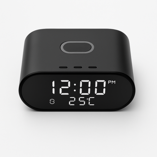 ساعة شحن لاسلكية متعددة الوظائف - OVALCHARGE (أسود...