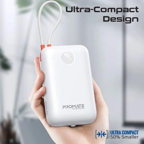 باور بانك مدمج بسعة 30000mAh مع كابل USB-C
