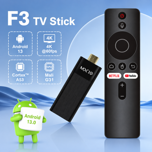 جهاز MX10-F3 TV Stick لتحويل التلفزيون إلى تلفزيون...