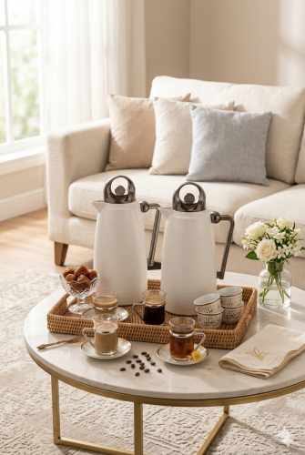 Tea and coffee samovar set with elegant design 1 liter
