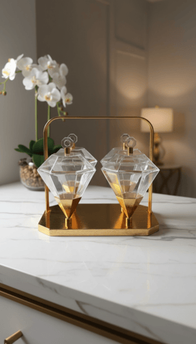 طقم حامل أطباق حلويات ومكسرات بتصميم راقٍ للضيافة