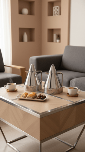 طقم ترامس شاي وقهوة بتصميم عصري وأنيق 1 لتر