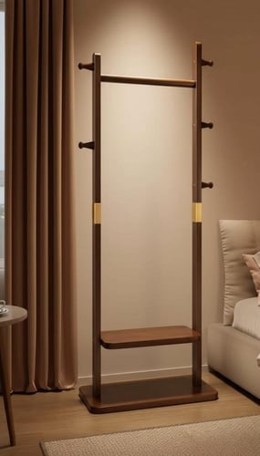 شماعة حامل منظم ملابس ومعاطف متعددالاستخدامات خشبي...